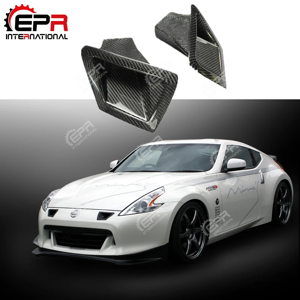 Для Nissan 370Z Z34 тюнинг углеродное волокно передний бампер воздушный комплект