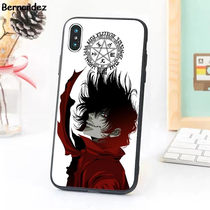 Bernandez Хеллсинг Алукард чехол с рисунком из аниме ТПУ Телефон для iPhone 6 S 7 8 Plus X XR XS max