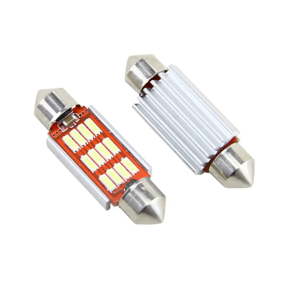 

2x 39mm 12 SMD 4014 LED Canbus Error Free Festoon Interior Light Bulbs Pair Set