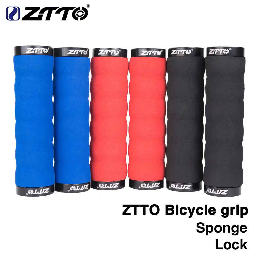 MTB Road Bike Handlebar Grip Sponge Durable Shock-Proof Lock on Anti Slip Grips