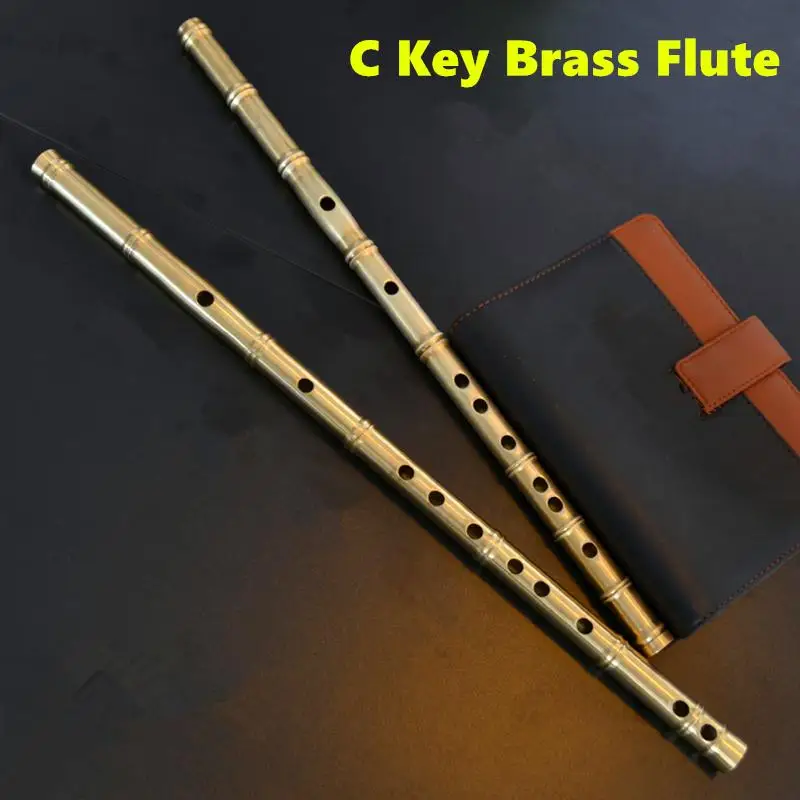 Brass Metal Flute C Key Flute Thicken BrassTransverse Flute Professional font b Musical b font font