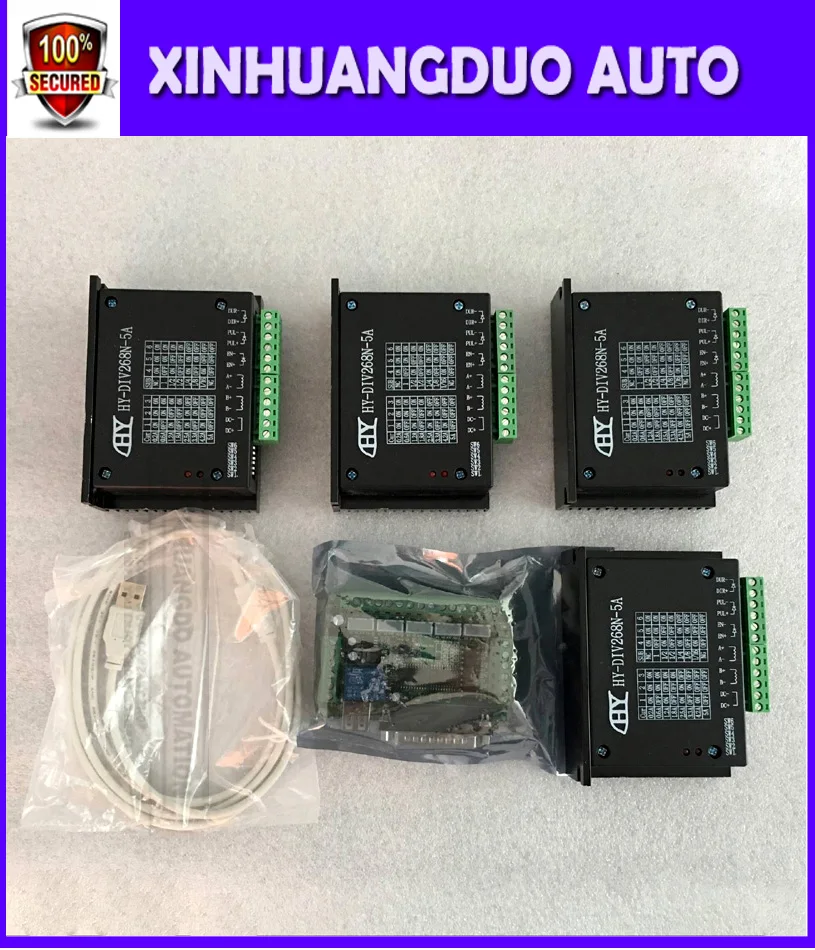 

CNC Router 4 Axis Kit,TB6600 4 Axis mach3 Stepper Motor Driver Controller kit 5A + one 5 axis breakout board for nema23 motors