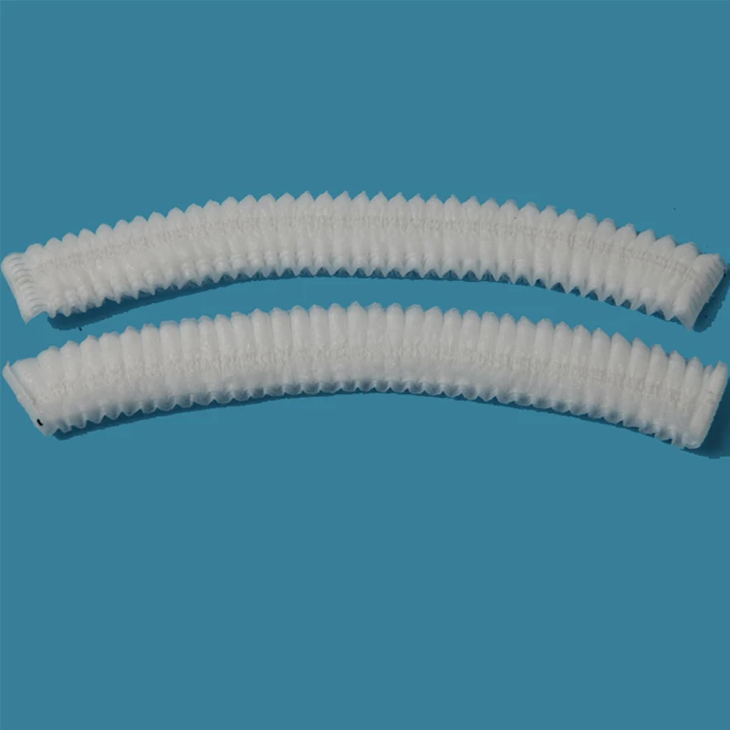 

100pcs Disposable hair shower cap non woven pleated anti dust hat hotel salon bathing cap Medical/Food/Cleanroom color whiteblue