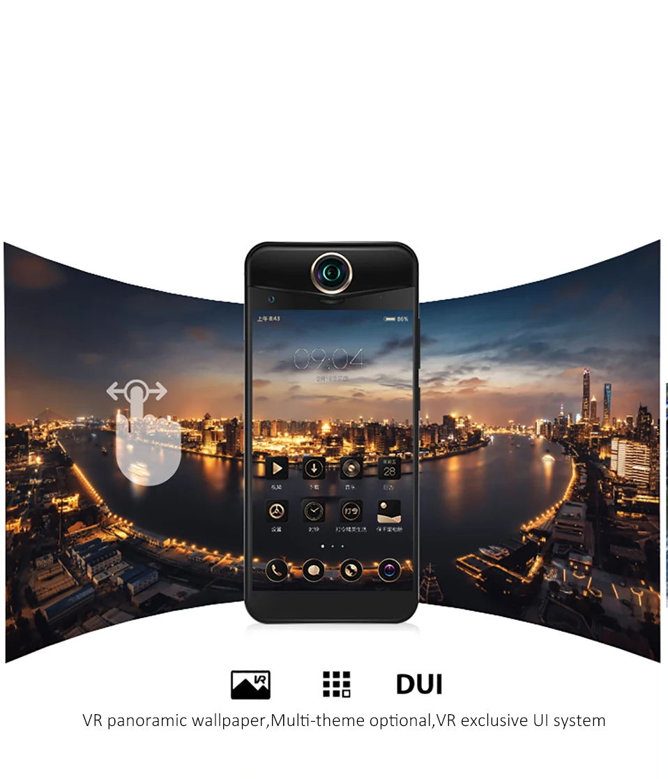 PROTRULY V10S смартфон 360 градусов 26MP 3D VR Full View android 7,1 Восьмиядерный Snapdragon 625 4G NFC 4 Гб+ 64 Гб 16MP мобильный телефон