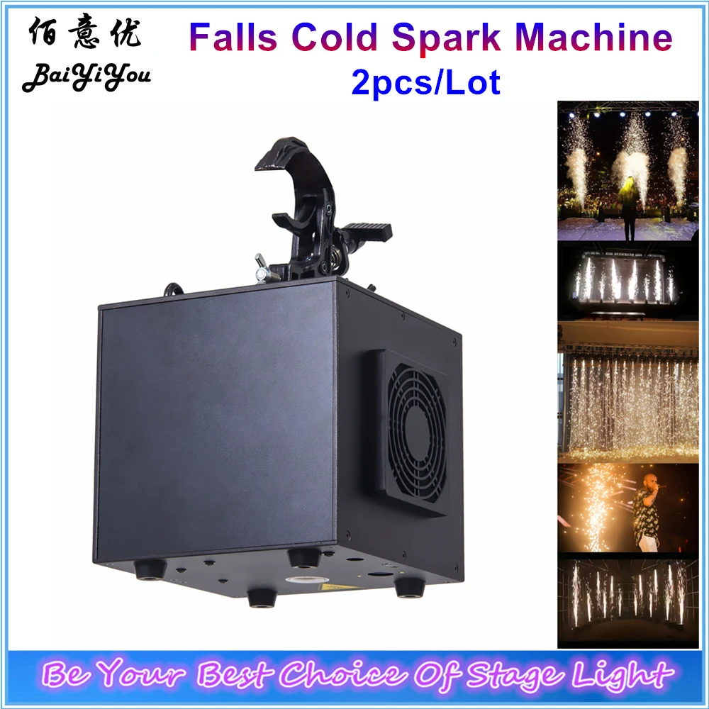 

2x Stage Wedding 500W Waterfall Sparklers Cold Fireworks Spark Machine For Stand Truss Waterfall Cold Sparkular Fountain Machine