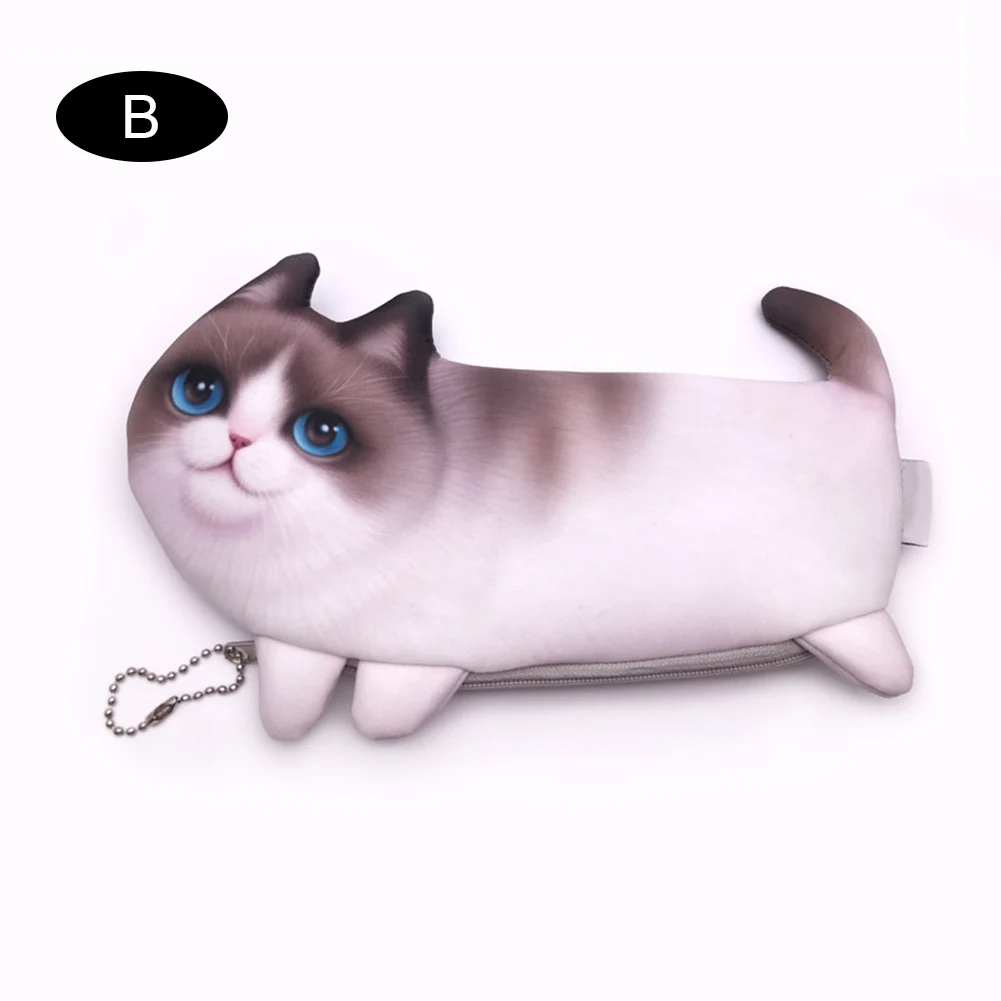 

Cute Simulation Cartoon Cat Cosmetic Bag Creative Student Pencile Bag Popular