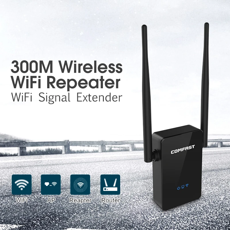 

10PCS COMFAST CF-WR302S Wireless WIFI Router Repeater 300M 2* 5dBi Antenna Wi-fi 802.11N/B/G Roteador Wi fi Range Extender