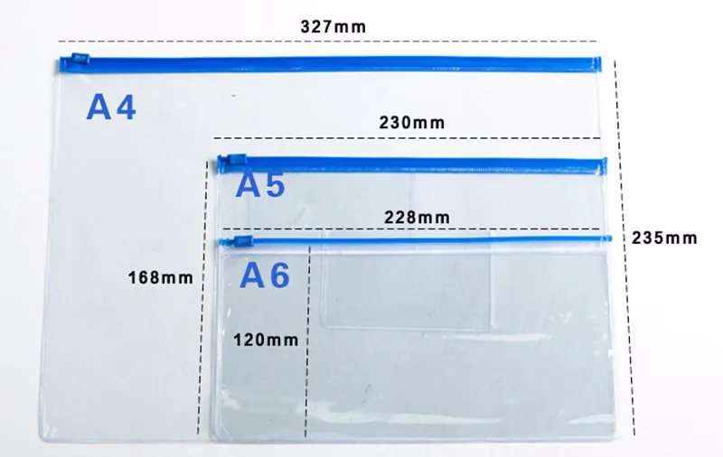 20 штук файл сумка Канцелярские Пластик мешок полупрозрачные папка A4/A5/a6 Размеры Документ сумка подачи Бумага хранения офис школы поставки