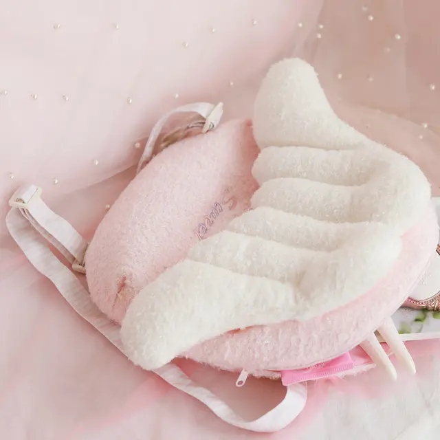 Kawaii Pink Angel Wings Backpack 4