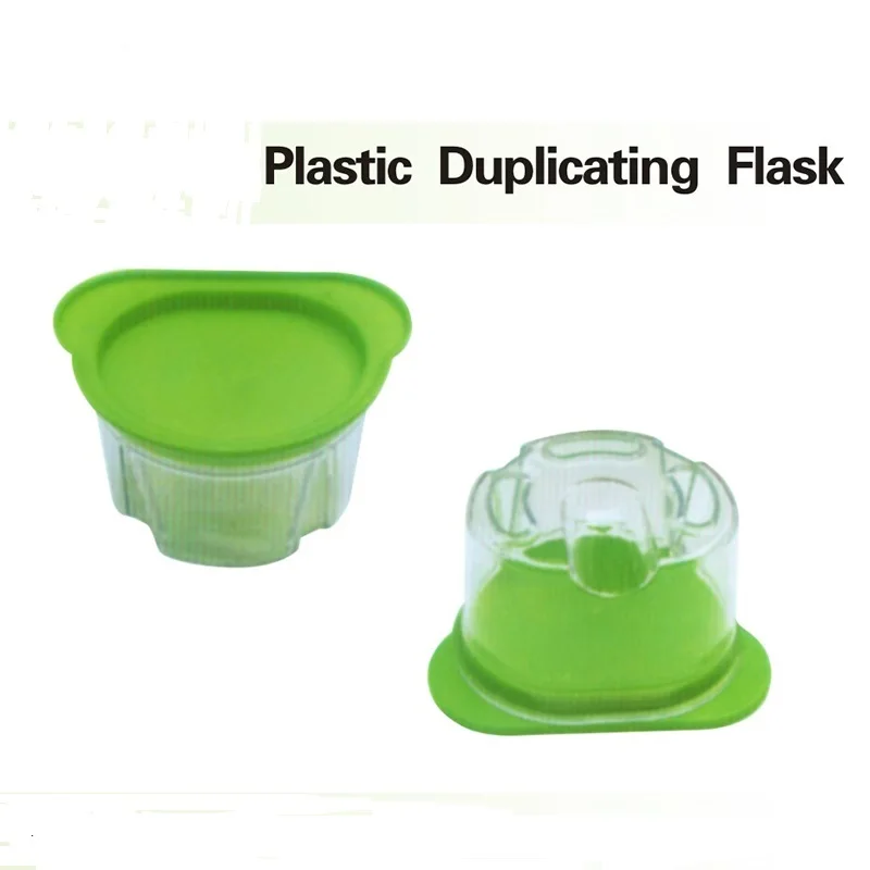 2 Pieces Dental Supplies Plastic Flask Dental Laboratory Material Plastic Dental Duplicating