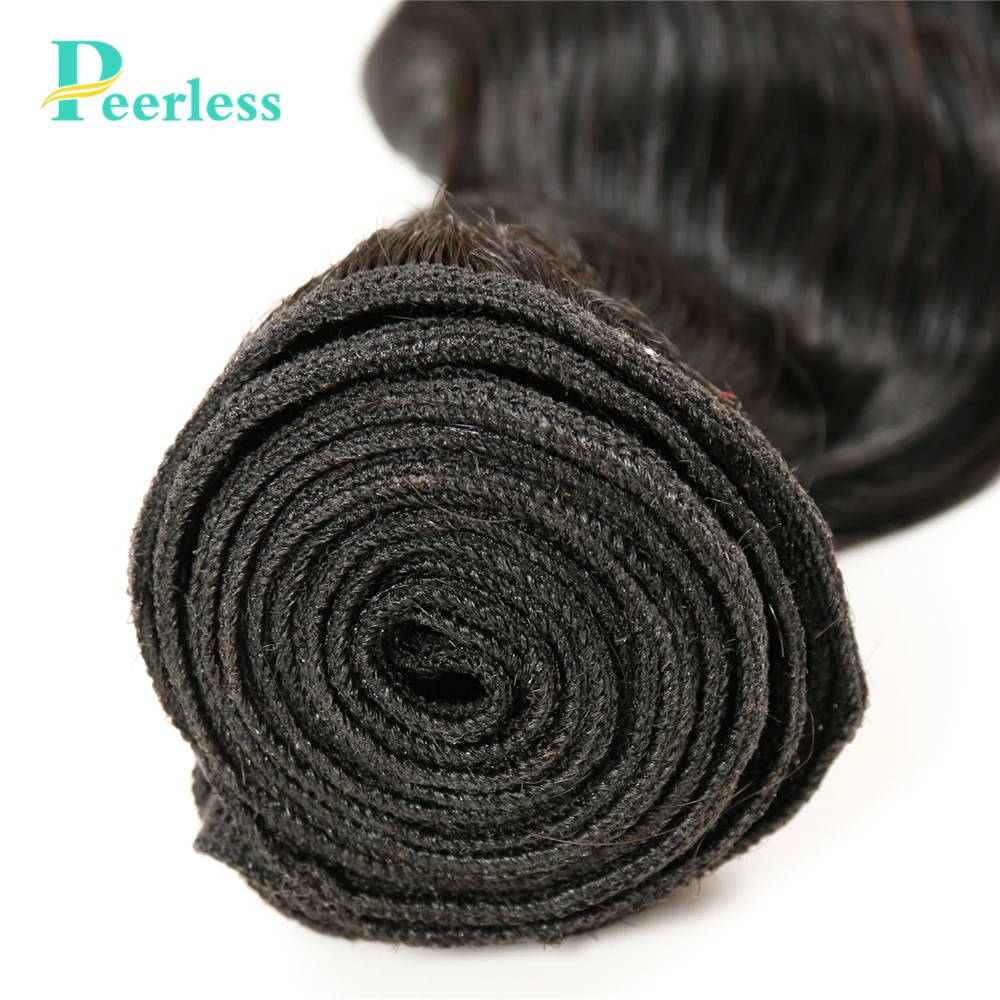 PEERLESS Virgin Hair Weave перуанские свободные волнистые пучки 3 штуки натуральный цвет необработанные человеческие волосы для наращивания