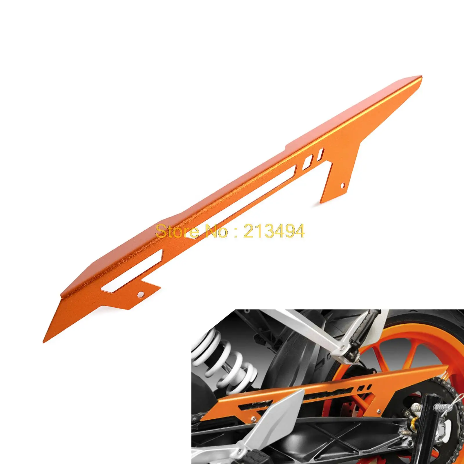 

NICECNC Orange Anodized Chain Guard Cover For KTM 125 200 390 Duke 2011 2012 2013 2014 2015 2016 RC125 RC200 RC390