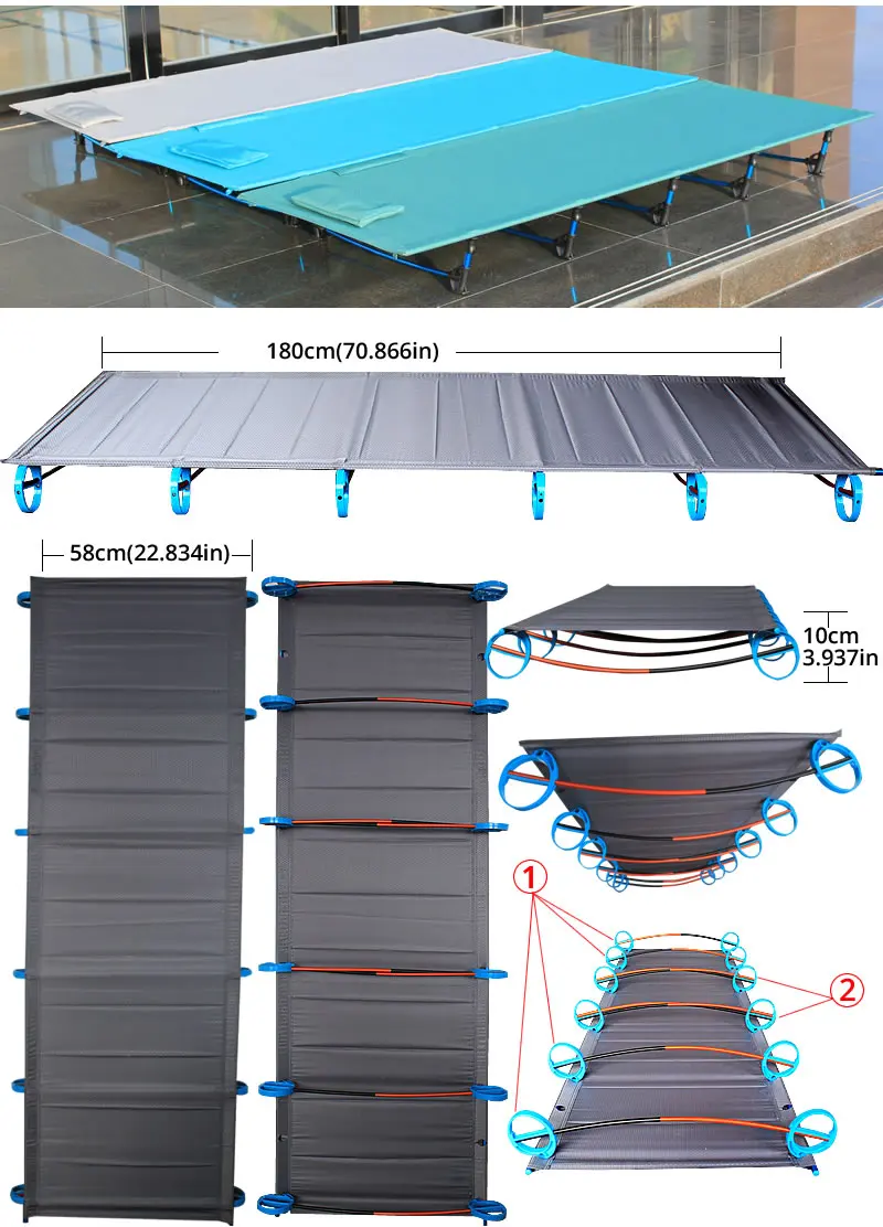 Открытый туристический коврик для сна кровать легкий портативный складное из алюминиевого сплава палатка Спящая кровать 2018 Новинка