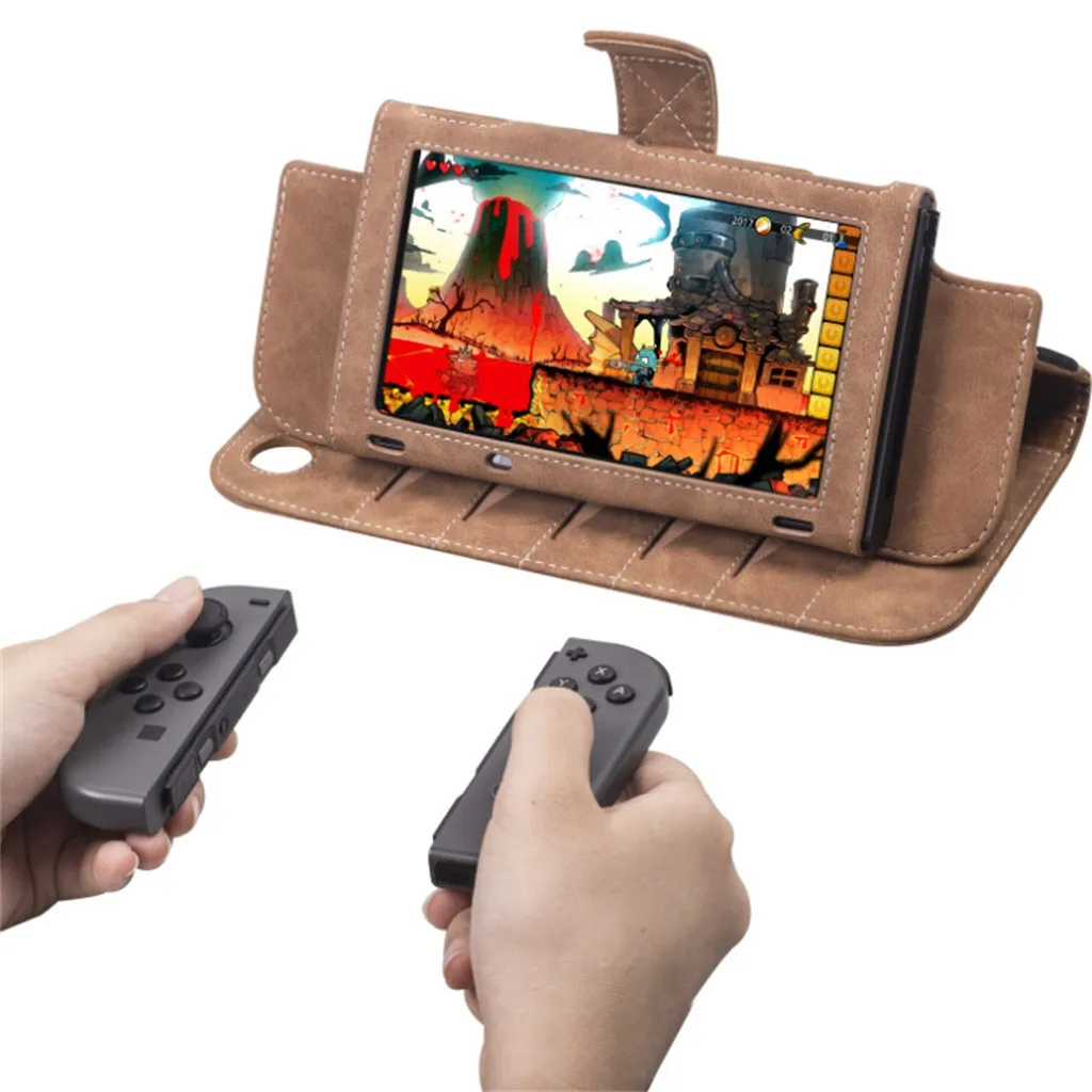 Высокое качество кожаный чехол защитный чехол Multi-functionStorage сумка для nintendo Switch Прямая поставка