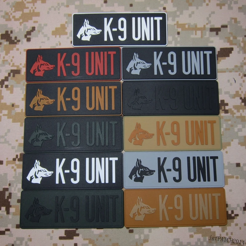K 9 UNIT K9 собачий лап боевой дух военный 3D ПВХ патч|Заплатки| | - Фото №1