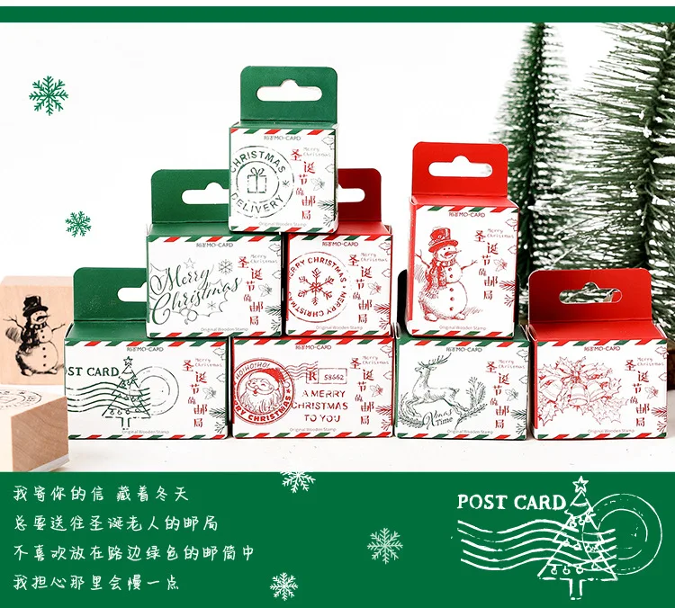 Комплект одежды с рисунком рождественской елки и снеговиком деревянный резиновый штамп «сделай сам» Скрапбукинг ремесло набор восковых печатей милые канцелярские принадлежности