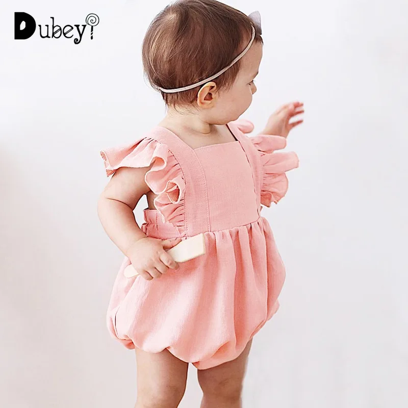 

Baby Boy Girl Onesie Ruffle Romper Baby Summer Flying Sleeve Costume Infant Boutique Clothes Baby Boy Girl Clothes Newborn