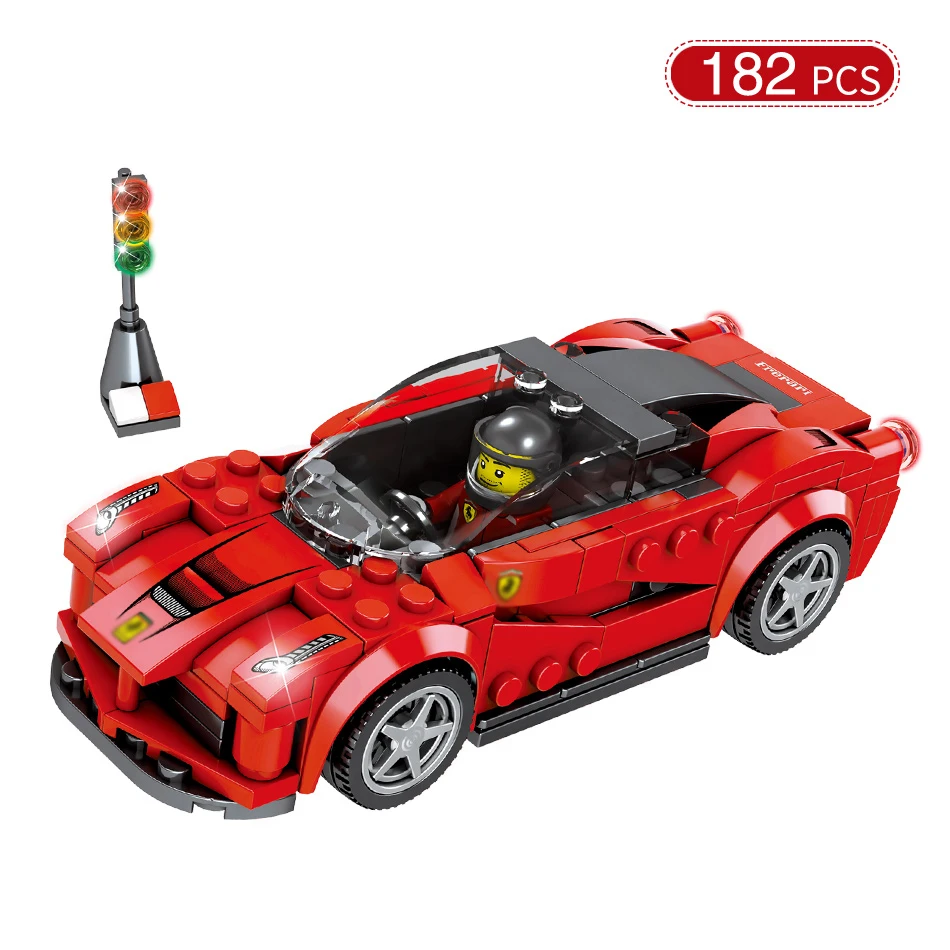 707PCS Racing Car Speed Champions DIY Building Blocks Compatible Legoed Technic City Racer Figures Sport Cars Brick Toys For Kid