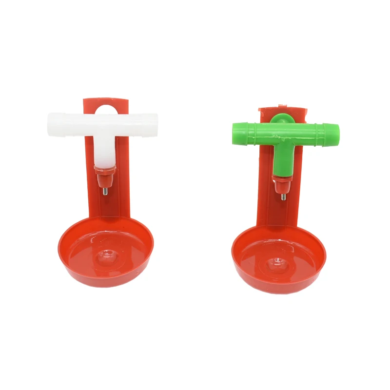 

40 sets Chicken steel columns drinking cup Red hanging Cup New Generation of Automatic for Three Way Chicken Water Drinking Cups