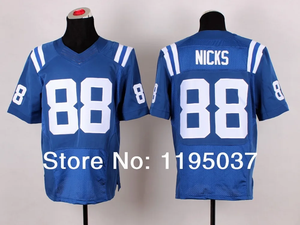 Free Shipping Indianapolis 88 NICKS Blue American football jerseys