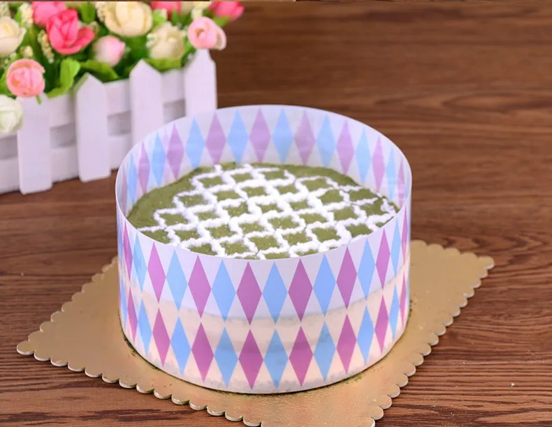 colorful cake collar tools chocolate mousse cake transparent acetate sheets baking