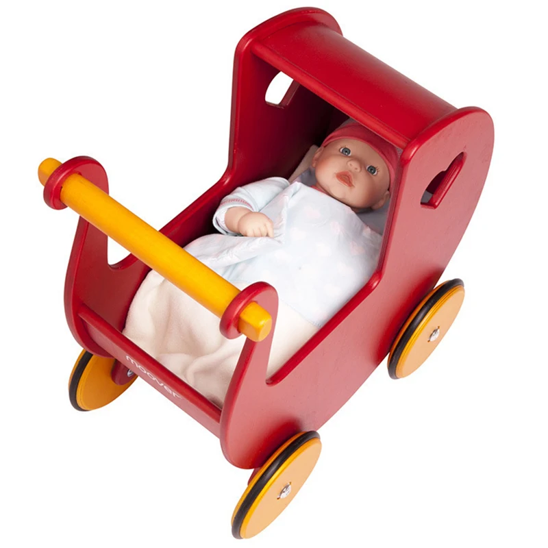 wooden doll pram walker