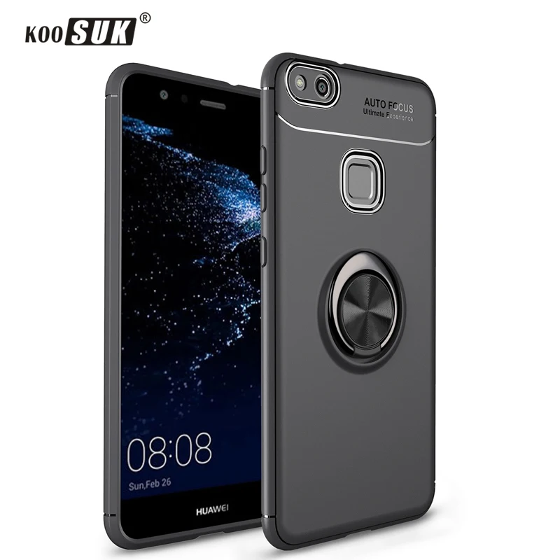

360 Rotating Finger Ring Stand Case For Huawei P10 Lite P 10 Plus Car Bracket Back Cover For Huawei P10 Lite TPU Soft Phone Case