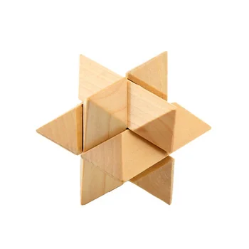 

Chanycore Baby Learning Educational Wooden Toys 3D Puzzle Kong Ming Luban Lock Cube Brain Teaser bjs Kids Gifts 4234