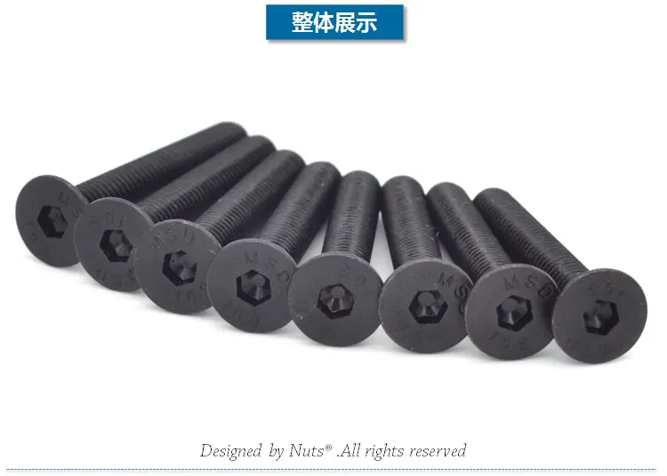 

50 PCS screws and bolts Black Color M5 Low Profile Screws M5 / M6 *8/10/12/15/20/25/30/40/45/mm screws and bolts