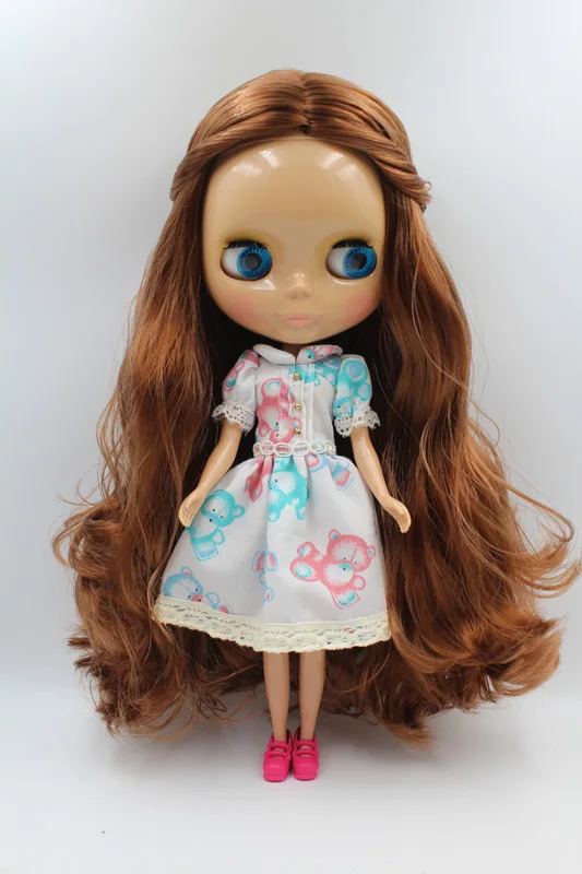 

Free Shipping big discount RBL-321 DIY Nude Blyth doll birthday gift for girl 4colour big eye doll with beautiful Hair cute toy