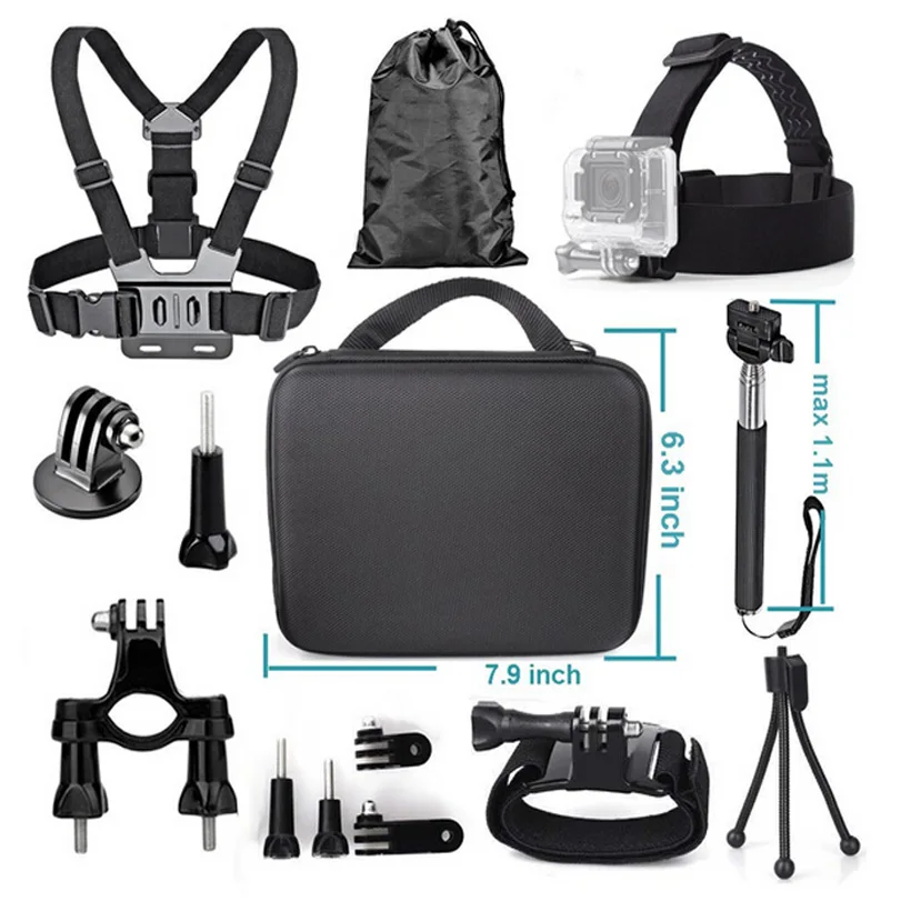Wholesale 11-in-1 Accessories Bundle Kits for Riorand/DBPOWER/Lightdow/GeekPro/ ASX ActionPro Waterproof Action Sports Outdoor Camera Buy Cheap 11-in-1 Accessories Bundle Kits for Riorand/DBPOWER/Lightdow/GeekPro/ ASX ActionPro Waterproof Action Sports Outdoor Camera