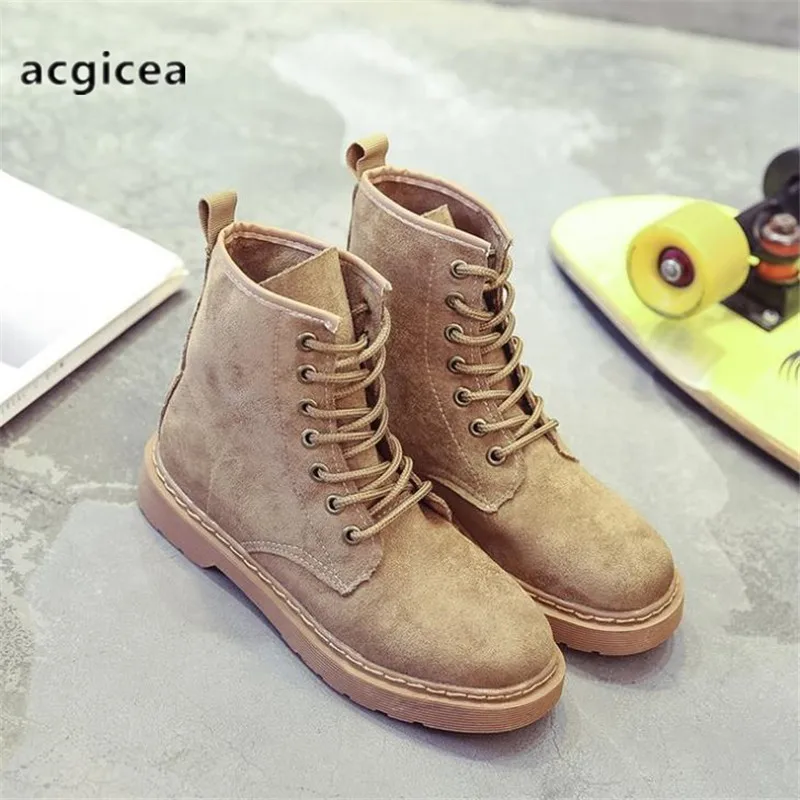 

winter flat with Round Toe middle boots waterproof platform casual Martin boots women comfortable women's Martin boots q96