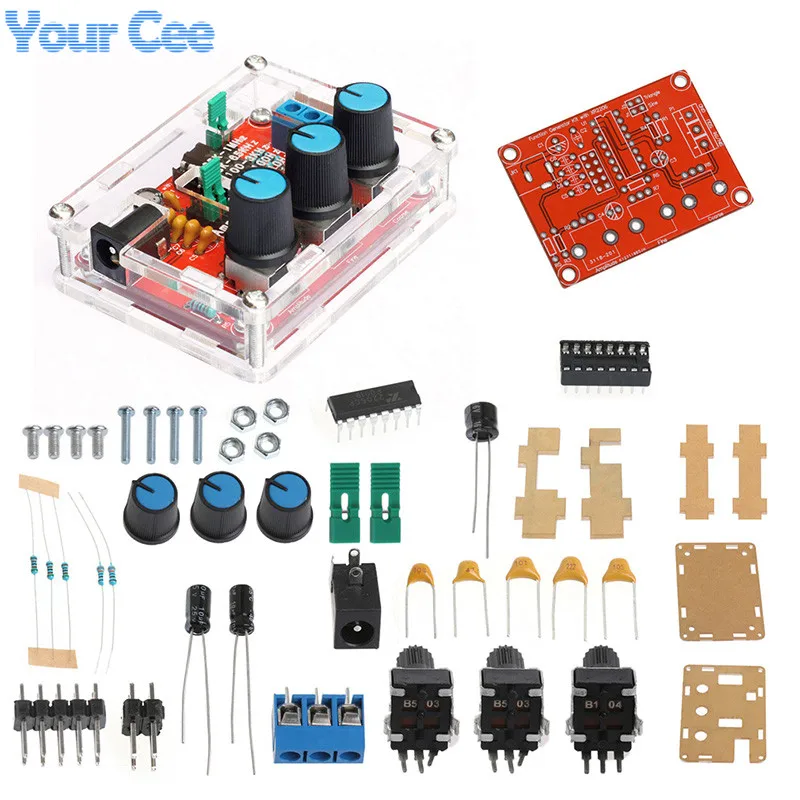 XR2206 функция генератор сигналов DIY Kit синус/треугольник/квадратный выход 1 Гц-1 МГц генератор сигналов Регулируемая амплитуда частоты