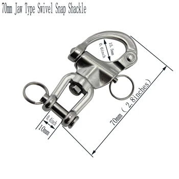 

316 Stainless Steel Swivel Shackle Quick Release Boat Anchor Chain Eye Shackle Swivel Snap Hook for Marine Architectural