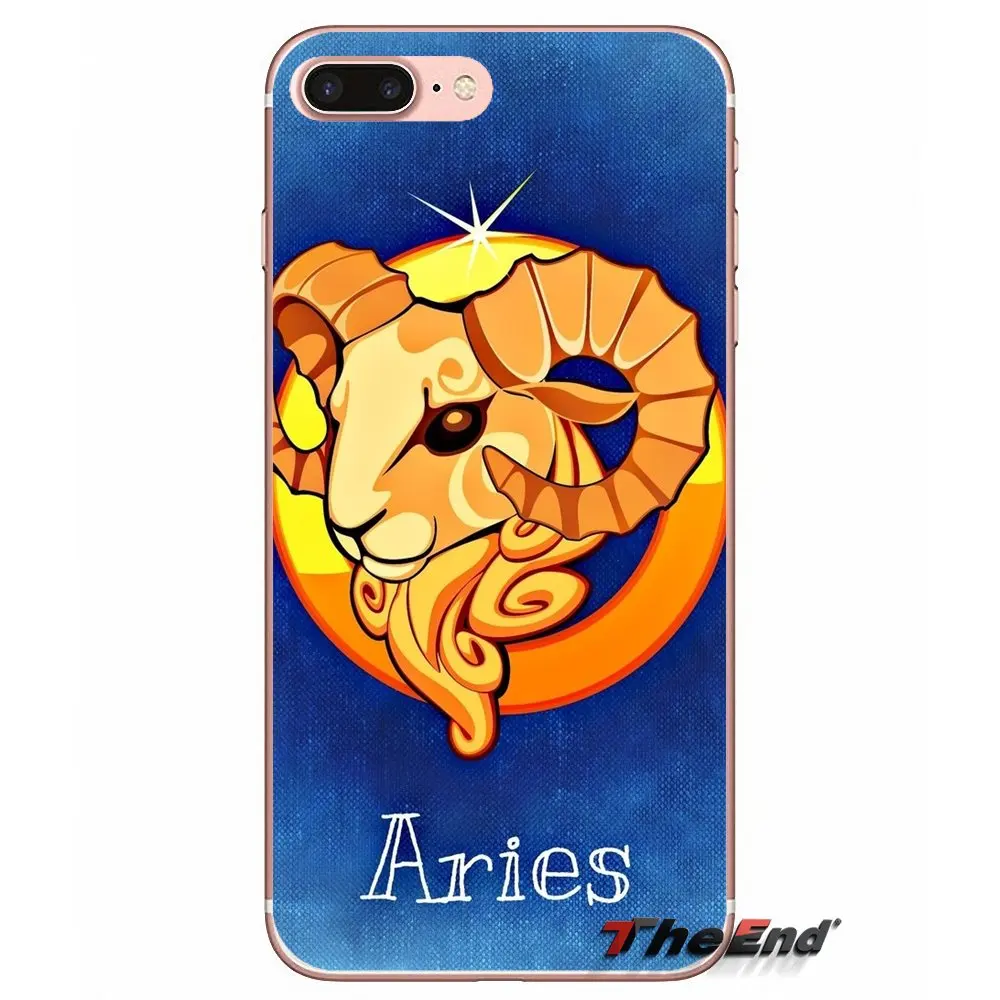 Модный чехол Овен Телец Gemini Leo Virgo для iPhone X 4 4S 5 5S 5C SE 6 6S 7 8 Plus Samsung Galaxy J1 J3 J5 J7 A3 A5 2016