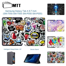 Чехол для планшета MTT для samsung Galaxy Tab A, 9,7 дюймов, SM-T550, SM-T555, SM-P550, граффити, из искусственной кожи, флип, умный чехол