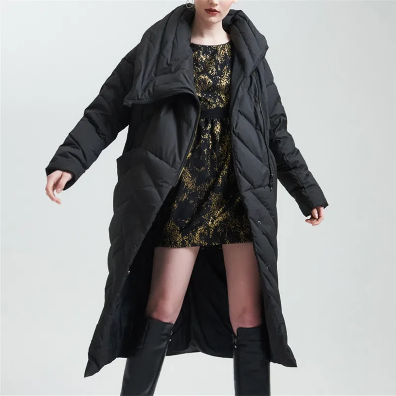 Lâche Nouvelle Neploe Amérique Gamme Plumes Femmes Mode Color Hiver 65910 De Haut Manteau Épais Long Europe 2019 Photo Parkas Doudoune RRPOqwp
