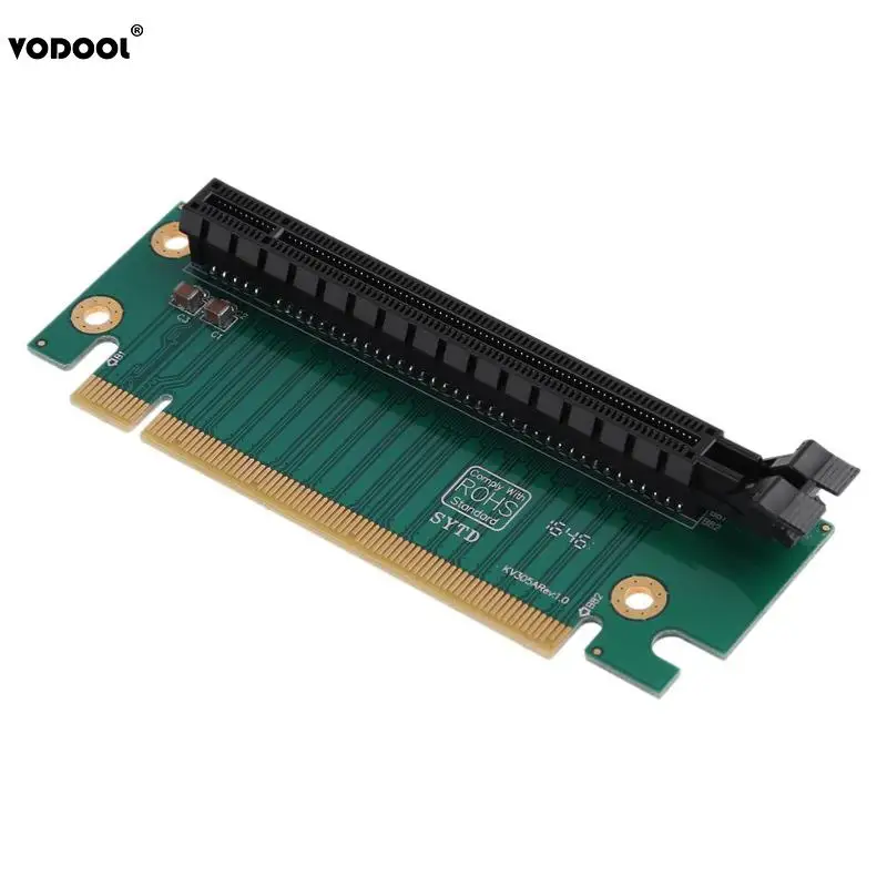 

VODOOL PCI-E PCI Express 16X 90 Degree Adapter Riser Card For 2U Computer Case Chassis PC Converter Expansion Card Components