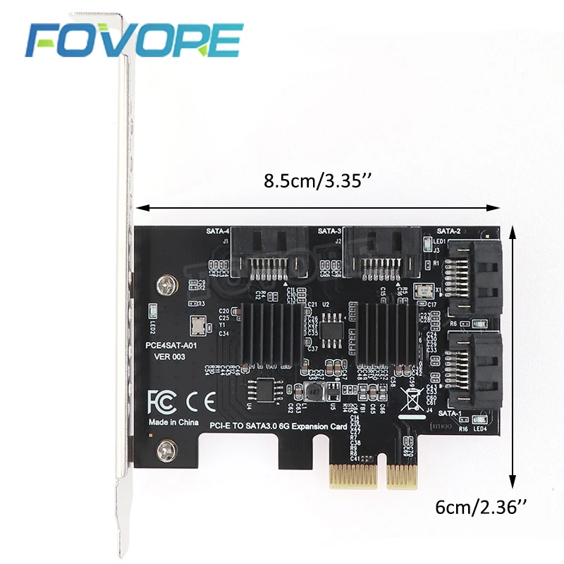 PCI e PCIE к SATA карта E адаптер Express SATA3.0 конвертер 4 портовый III 6G контроллер расширения