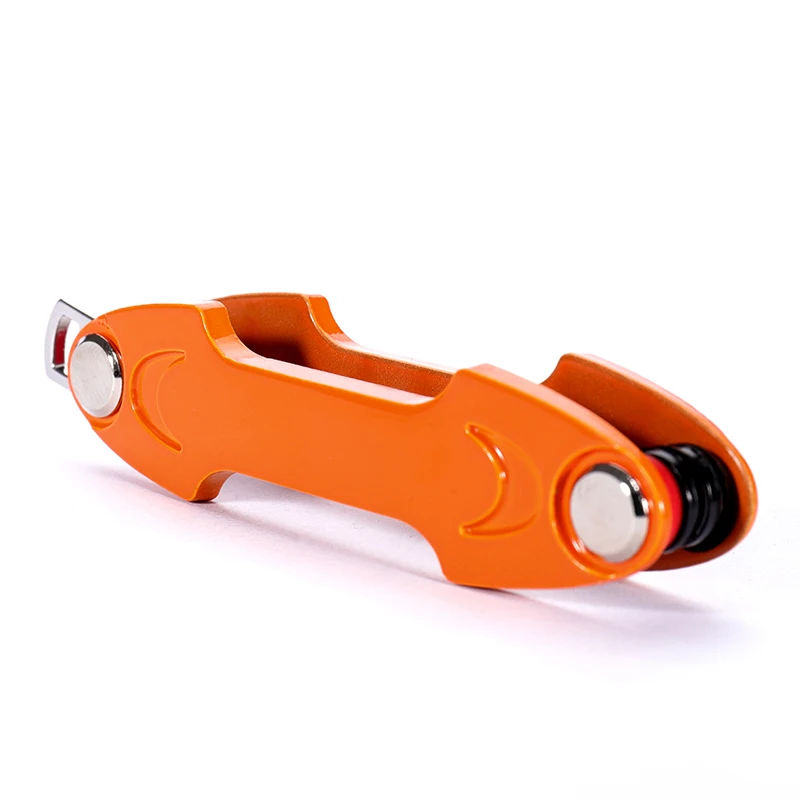 

Metal Keys Wallet Casual Compact Key Holder Smart Keychain Daily Housekeeper EDC Tools Orange