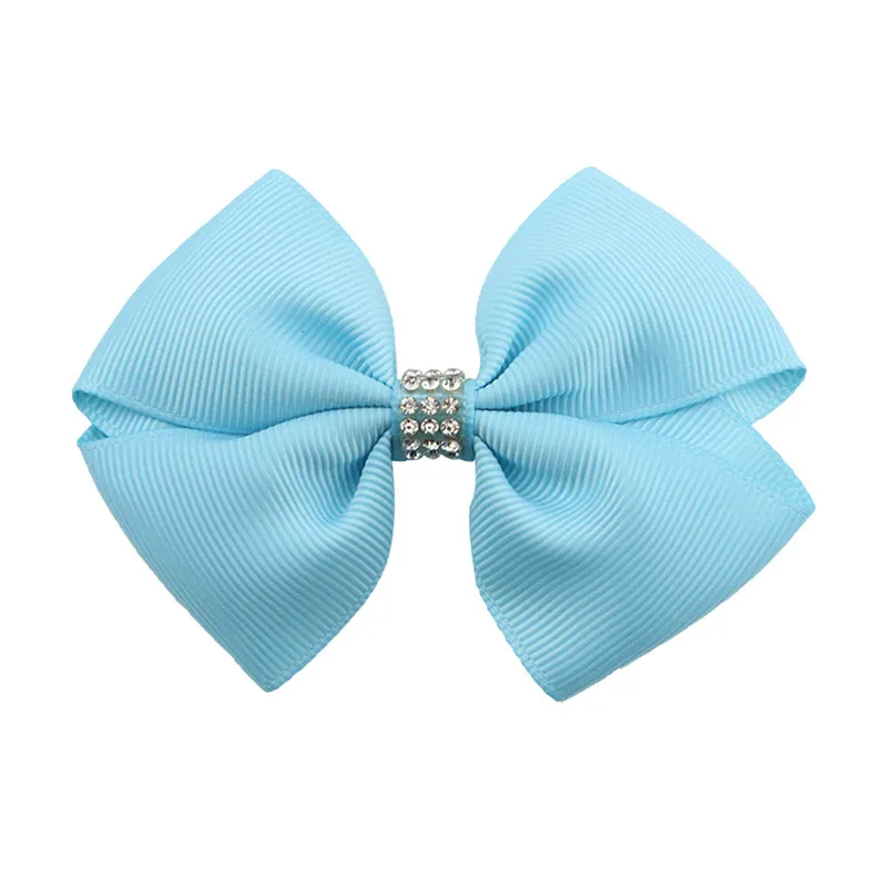 20Pcslot 3.6 Inch Colourful kids Boutique Ribbon Bows With Clip Hair Accessories For Baby Girls Children Hair Pins Hair Clip  (7)