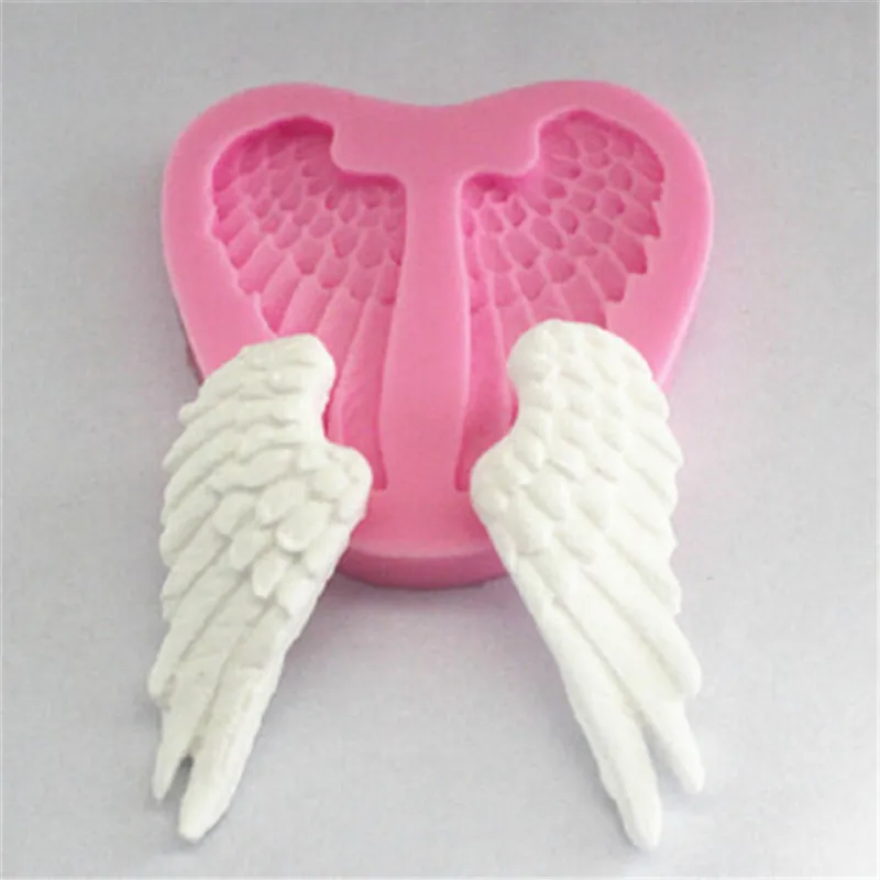 1 пара крыльев Ангел моделирование Силиконовое Мыло плесень помадка украшения