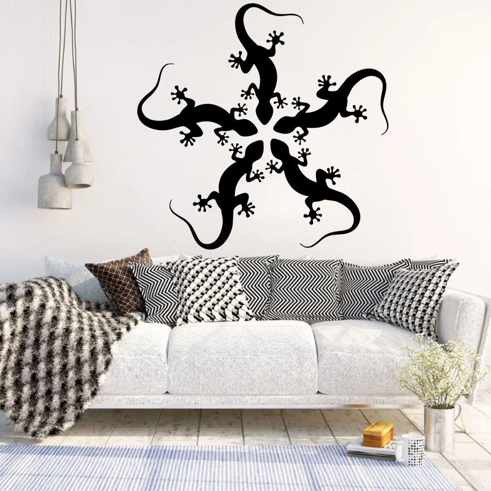 

Art Wall Sticker Lizard Gecko Wall Decoration Animal Room Decor Vinyl Art Removeable Ornament Poster Modern Mural LY133
