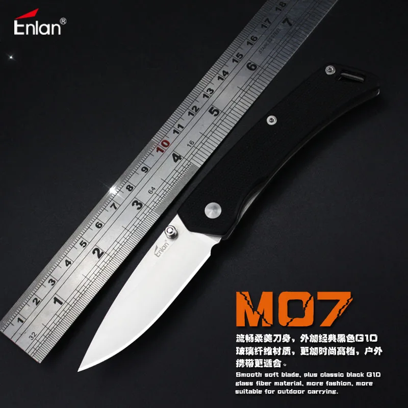 

Enlan M07 Folding Knife 8Cr13Mov Blade G10 Handle Camping EDC Pocket Knife
