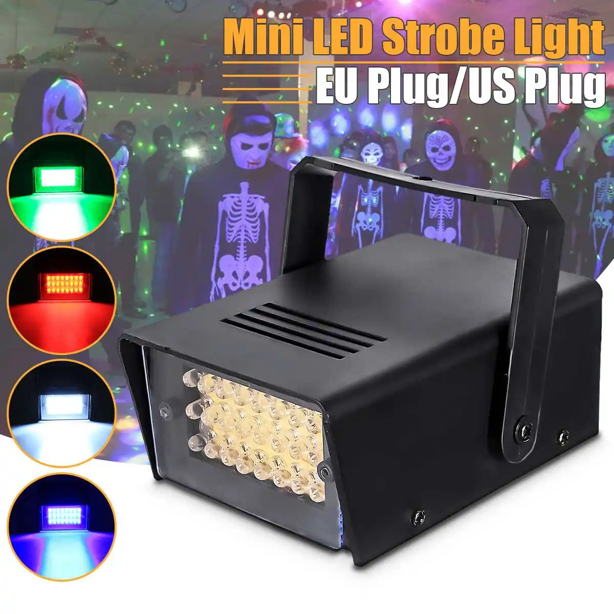 

24 LED Halloween Strobe Light DJ Disco Party Club Flash Bar Xmas Stage Lighting Christmas Holiday Light