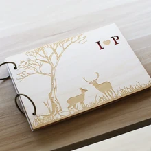 Форрест олень Гостевая книга, на заказ деревенская свадьба, дерево Гостевая книга, деревянные персонализированные свадебные книги для гостей