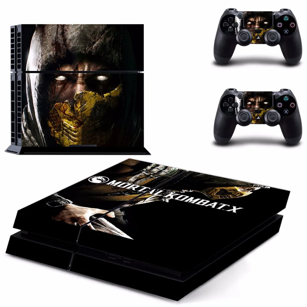 Игры Mortal Kombat X PS4 кожи Стикеры наклейка для Sony Игровые приставки 4 консоли и 2