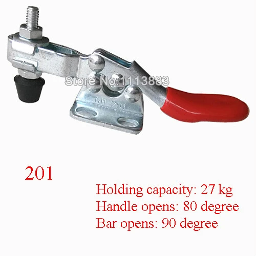 

5PCS 27KG 60LBS U Shaped Bar Flanged Base Horizontal Toggle Clamp 201