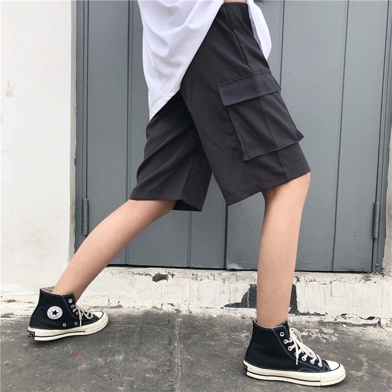 

Hip hop casual pocket cargo short fashion Ulzzang Vintage new large size loose female American couple Harajuku shorts