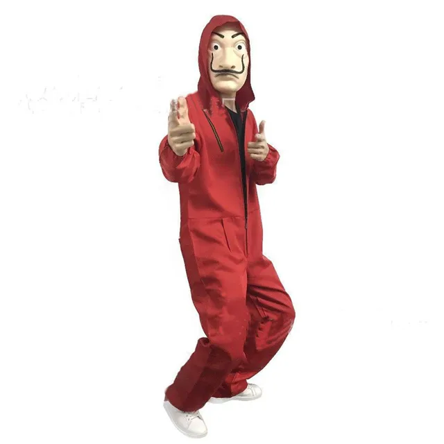 Movie La Casa De Papel Salvador Dali Costume The House of Paper Cosplay Playing Party Halloween Money Heist Costume XS-2XL -